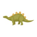 Dinosaur Stegosaurus icon in cartoon style isolated on white background. Dinosaurs and prehistoric symbol stock vector Royalty Free Stock Photo