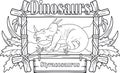 Dinosaur, styracosaurus, coloring book Royalty Free Stock Photo