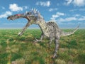 Dinosaur Suchomimus in a landscape Royalty Free Stock Photo