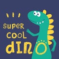 Super fashion Dinosaur design children`s clothing. Vector illustration of dinosaurs