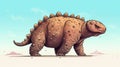 Arctodus The Ankylosaurus: A Nikon D850 Comic Cartoon Illustration
