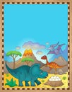 Dinosaur theme parchment 3 Royalty Free Stock Photo
