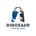 Dinosaur toy shop illustration logo design Royalty Free Stock Photo