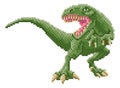 Dinosaur Trex 8 Bit Pixel Art Arcade Game Cartoon