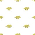 Dinosaur Triceratops icon in cartoon style Royalty Free Stock Photo
