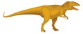 A dinosaur is walking on a white background Royalty Free Stock Photo