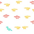 Dinosaur Wild Animal Vector Seamless Pattern