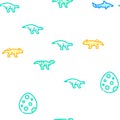 Dinosaur Wild Animal Vector Seamless Pattern