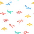 Dinosaur Wild Animal Vector Seamless Pattern