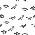 Dinosaur Wild Animal Vector Seamless Pattern