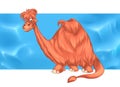 Dinosaur winter cartoon illustration