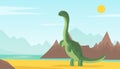 Dinosaur World, Adventure Park Poster, Card, Background, Prehistoric Animals Concept Cartoon Vector Illustration