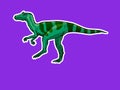 Dinosaur in zine style