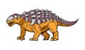 Dinosaurs Ankylosaurus engraving drawing art Royalty Free Stock Photo