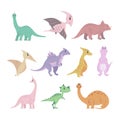 Dinosaurs colored set