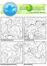 Dinosaurs coloring book, image set