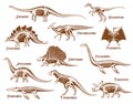 Dinosaurs Decorative Icons Set