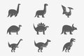 Dinosaurs Icons set 02-05