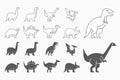 Dinosaurs Icons set 02-06
