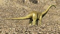 Dinosaurs Jurassic prehistoric scene 3d rendering Royalty Free Stock Photo