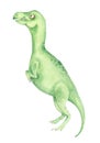 Dinosaurs jurassic watercolor illustration