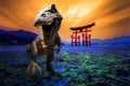 Dinosaurs model in Japan Royalty Free Stock Photo