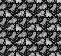 Dinosaurs objects gray scale seamless pattern