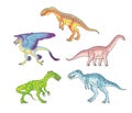 Dinosaurs set 2 Royalty Free Stock Photo