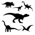 Dinosaurs set vector