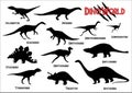 Dinosaurs silhouettes