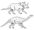 Dinosaur Triceratops, Barosaurus, Apatosaurus, Tenontosaurus Plateosaurus, broad lizard, Massospondylus, Diplodocus