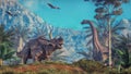 Dinosaurs on the valley