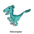 Dinosaurs vector isolated on white. Cute dinosaur Cartoon. Cartoon dinosaur for kid