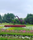 Dinosaurus in the flowers Garden