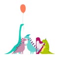 Dinosaurus party doodle hand drawn vector illustration