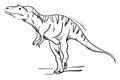 Dinosour drawing, illustration, vector Royalty Free Stock Photo