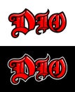 Dio. Heavy metal band vector logo.