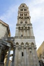 Diocletian palace ruins and cathedral bell tower, Split, Royalty Free Stock Photo