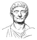 Diocletian, vintage illustration