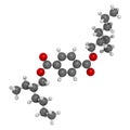 Dioctyl terephthalate (DOTP, DEHT) plasticizer molecule. 3D rendering.  Phthalate alternative, used in PVC plastics. Atoms are Royalty Free Stock Photo