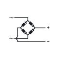 Diode bridge circuit vector illustration concept design