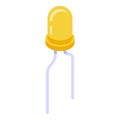 Diode capacitor icon, isometric style Royalty Free Stock Photo