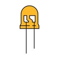 diode electronic component icon color illustration Royalty Free Stock Photo