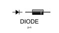 Diode icon and symbol