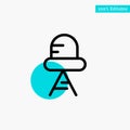 Diode, Led, Light turquoise highlight circle point Vector icon Royalty Free Stock Photo