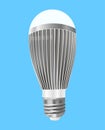 Diode lightbulb isolated on cyan background