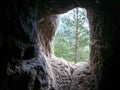 Dionisie cave sanctum window. Located in Buzau, T