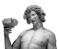 Dionysus Bacchus Wine statue portrait on white Royalty Free Stock Photo