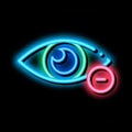 Diopter Myopia Eye Vision neon glow icon illustration