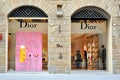 Dior fashion store in Florence ,Italy Royalty Free Stock Photo